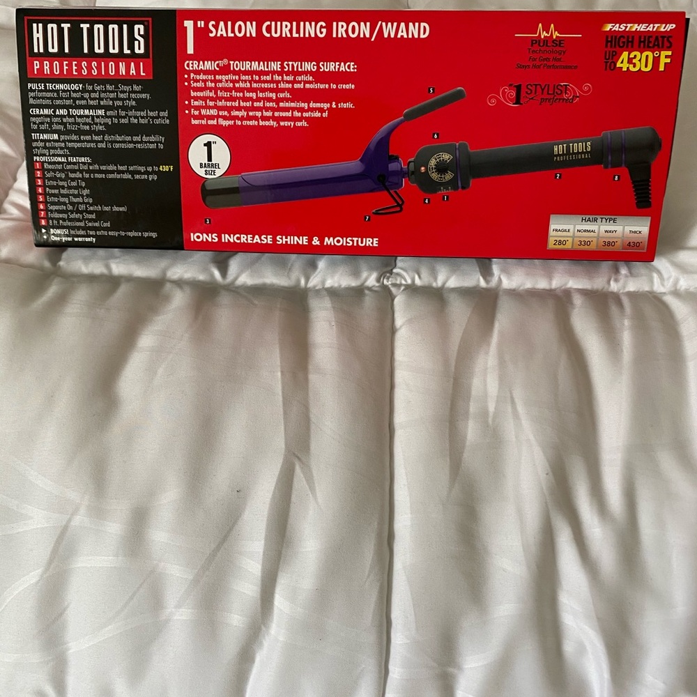 New Hot Tools 1” Curling Iron/Wand